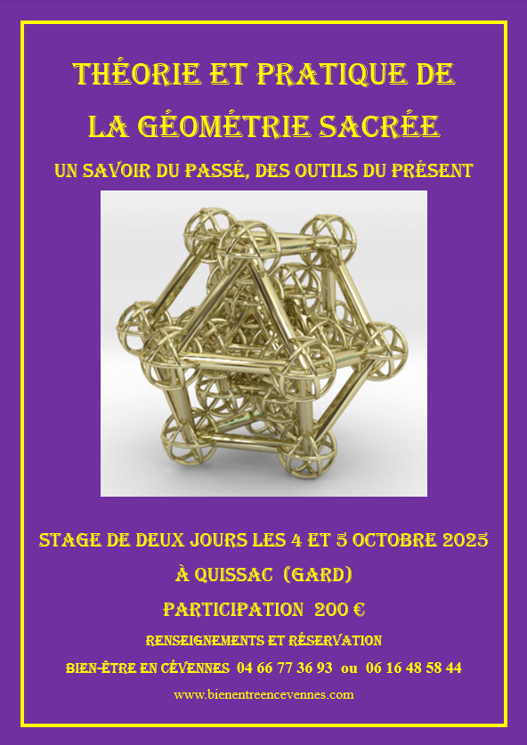 Affiche geometrie sacree octobre 2025