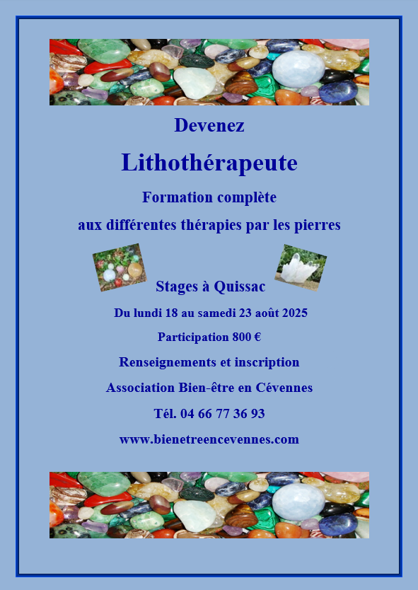 Affiche lithotherapie aout 2025 2