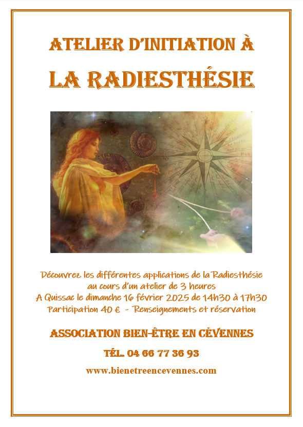 Affiche radiesthesie fevrier 2025