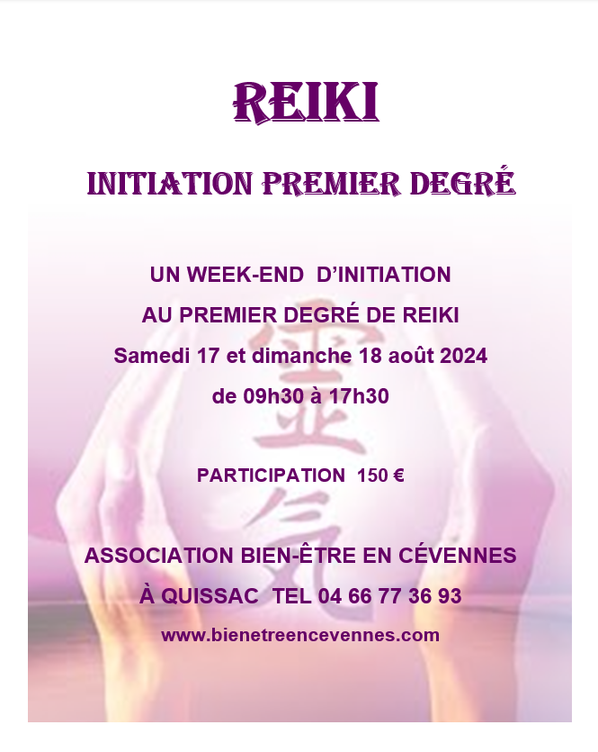 Affiche reiki 1 aout 2024