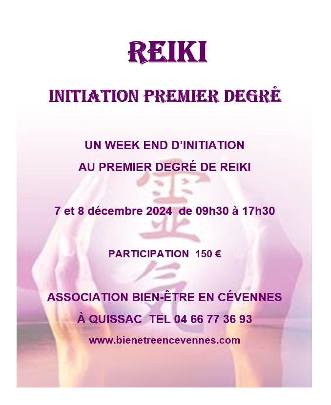 Affiche reiki 1 decembre 2024