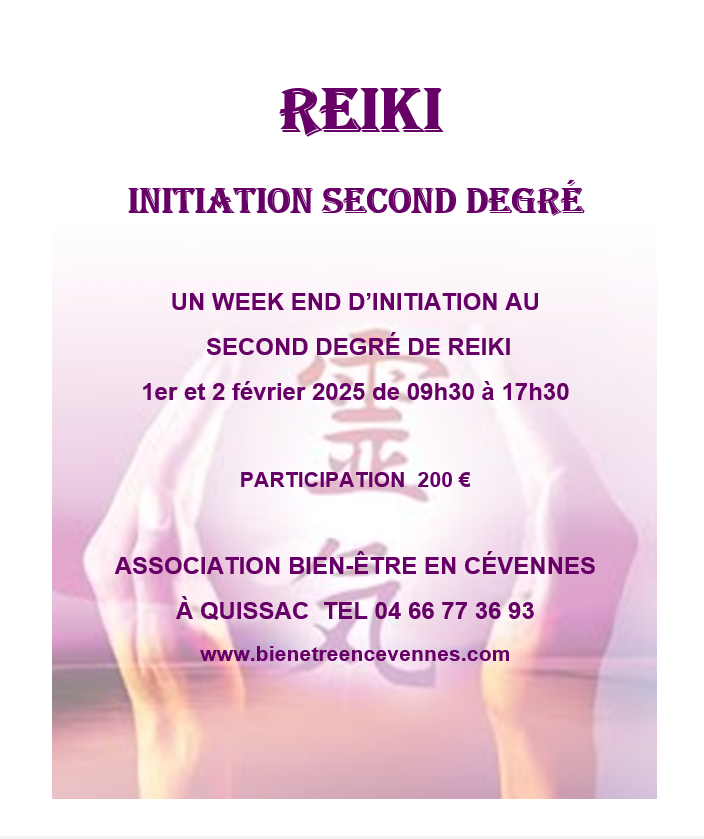 Affiche reiki 2 fevrier 2025